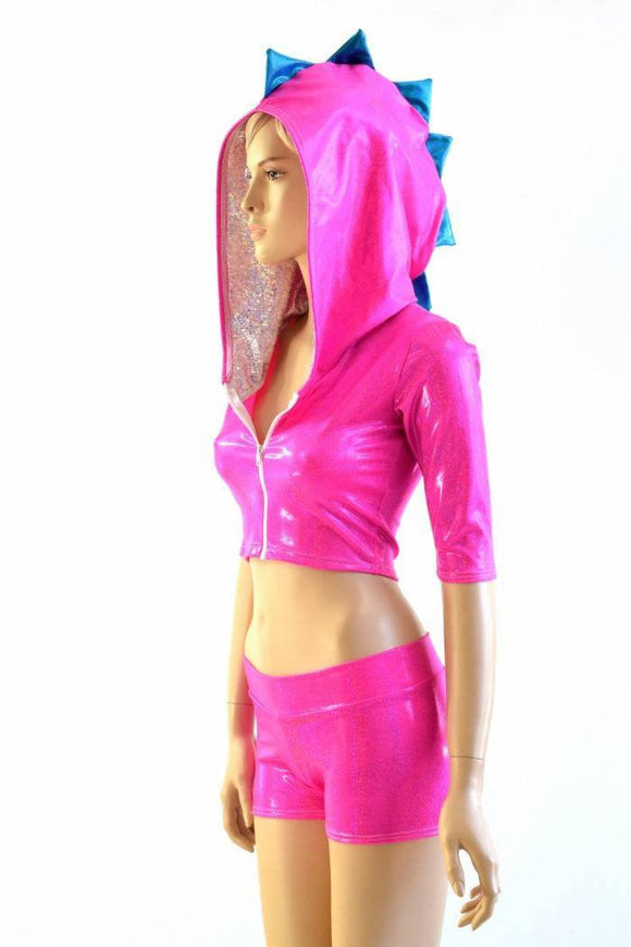 Neon Pink Dragon Hoodie Set - Coquetry Clothing