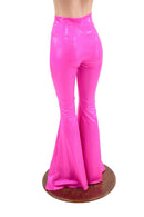Neon Pink High Waist Solar Flares - Coquetry Clothing