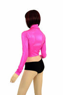 Neon Pink Long Sleeve Crop - Coquetry Clothing