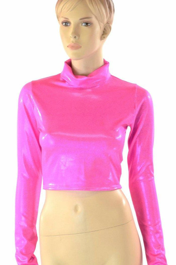 Neon Pink Peplum Skirt & Crop Set - Coquetry Clothing