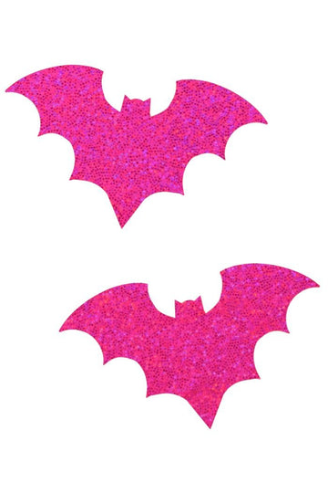 Neon Pink UV Bat Pasties - Coquetry Clothing