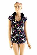 Neon Unicorns & Rainbows Hoodie Romper - Coquetry Clothing