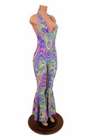 Neon UV Glow Bell Bottom Catsuit - Coquetry Clothing