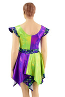 Neon UV Glow Skateboard Pixie Holographic Dress - Coquetry Clothing