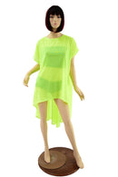 Neon Yellow Hi Lo Mesh Tunic - Coquetry Clothing