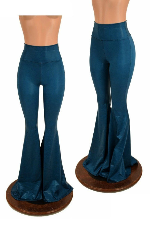 Nile Blue High Waist Solar Flares - Coquetry Clothing
