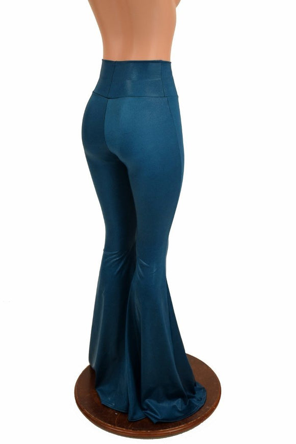 Nile Blue High Waist Solar Flares - Coquetry Clothing