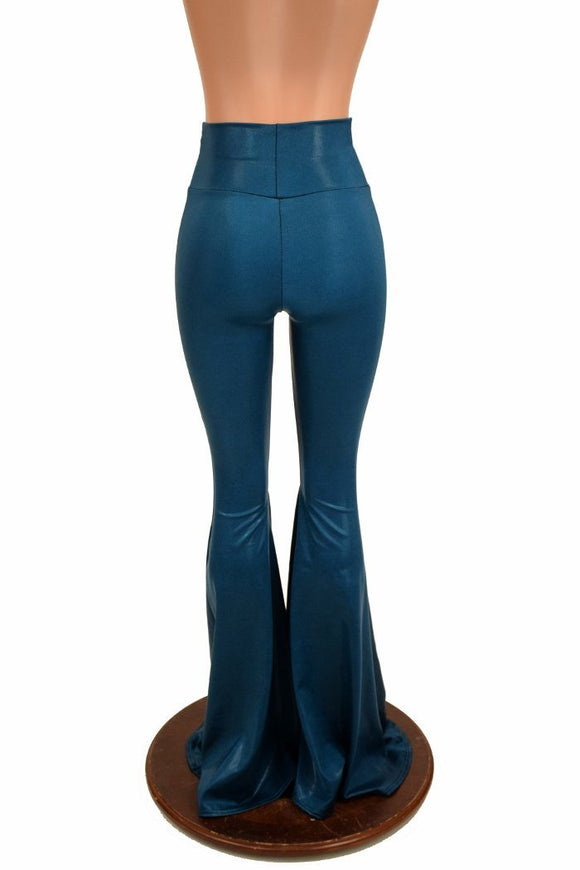 Nile Blue High Waist Solar Flares - Coquetry Clothing