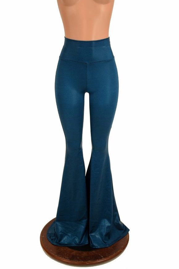 Nile Blue High Waist Solar Flares - Coquetry Clothing