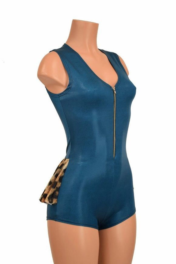 Nile Blue Ruffle Rump Romper - Coquetry Clothing