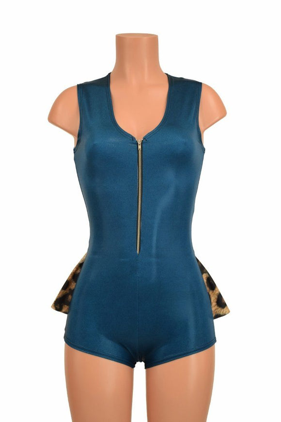 Nile Blue Ruffle Rump Romper - Coquetry Clothing