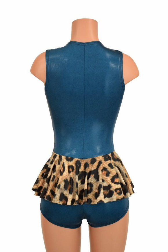 Nile Blue Ruffle Rump Romper - Coquetry Clothing