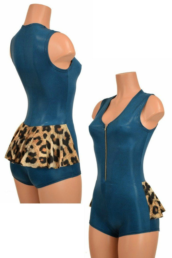 Nile Blue Ruffle Rump Romper - Coquetry Clothing