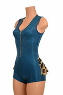 Nile Blue Ruffle Rump Romper - Coquetry Clothing