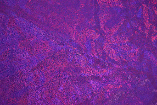 Grape Purple Holographic Spandex Fabric - 2