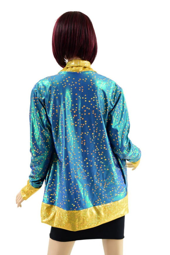 Not A Cardigan in Stardust with Gold Kaleidoscope Trim - Coquetry Clothing