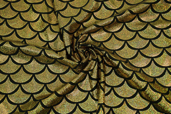 Gold Dragon Scale Fabric - 4