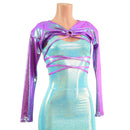 O - ring Front Bolero with Removable Body Wrap Tie in Plumeria - Coquetry Clothing