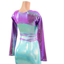O - ring Front Bolero with Removable Body Wrap Tie in Plumeria - Coquetry Clothing