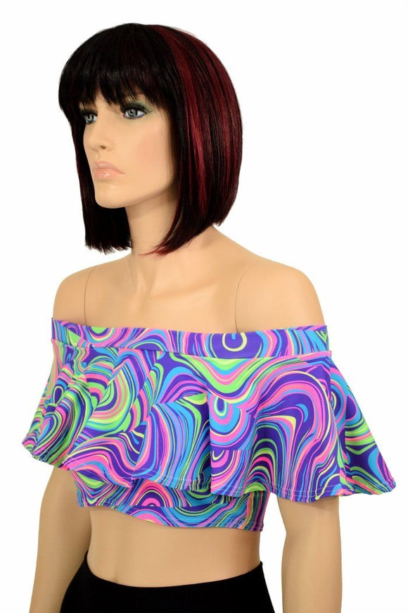 Off Shoulder Crop Top - Coquetry Clothing