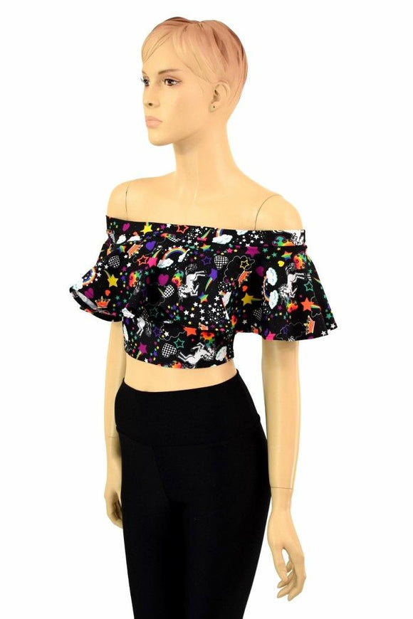 Off Shoulder Crop Top - Coquetry Clothing