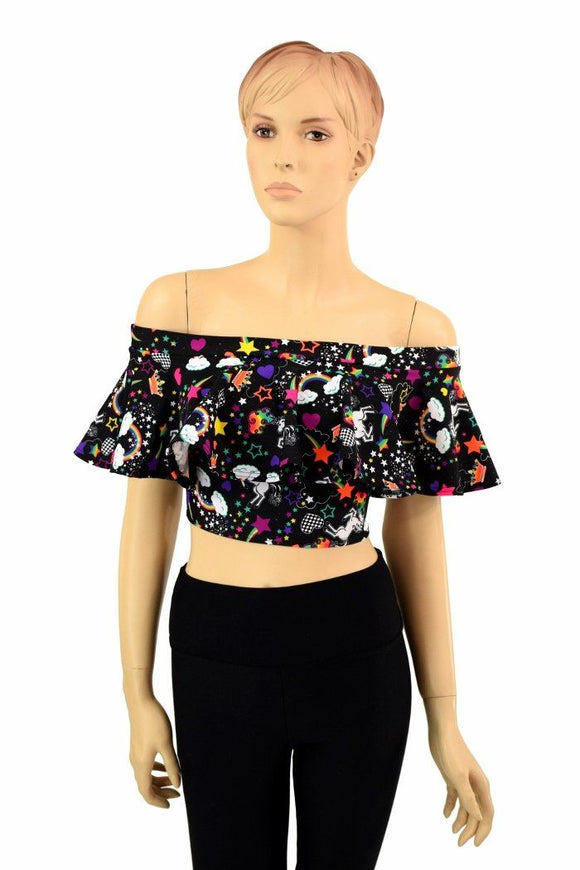 Off Shoulder Crop Top - Coquetry Clothing
