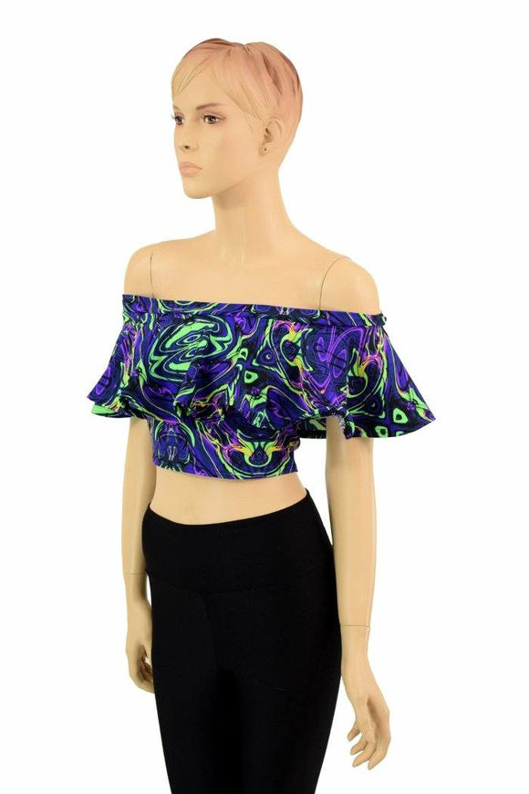 Off Shoulder Crop Top - Coquetry Clothing