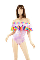 Off Shoulder Double Ruffle Siren Romper - Coquetry Clothing