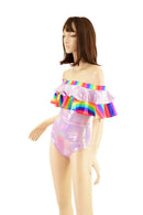 Off Shoulder Double Ruffle Siren Romper - Coquetry Clothing
