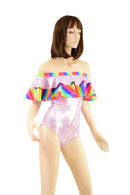 Off Shoulder Double Ruffle Siren Romper - Coquetry Clothing