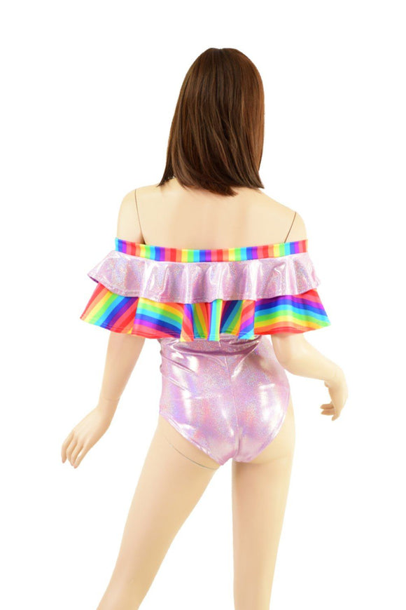 Off Shoulder Double Ruffle Siren Romper - Coquetry Clothing