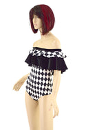 Off Shoulder Double Ruffle Siren Romper - 3