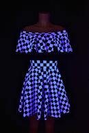 Off Shoulder Skater Dress - Coquetry Clothing