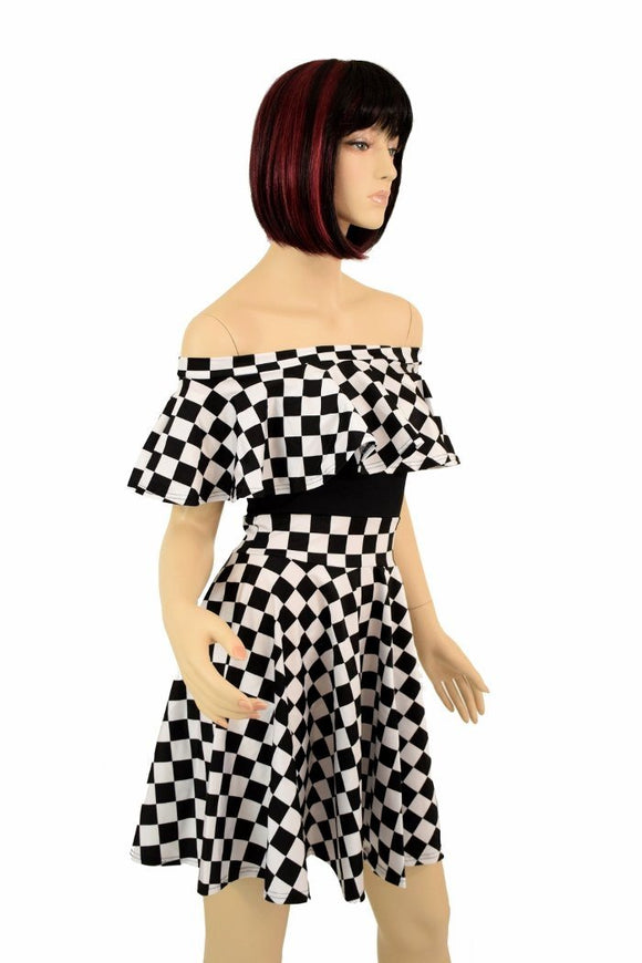 Off Shoulder Skater Dress - Coquetry Clothing