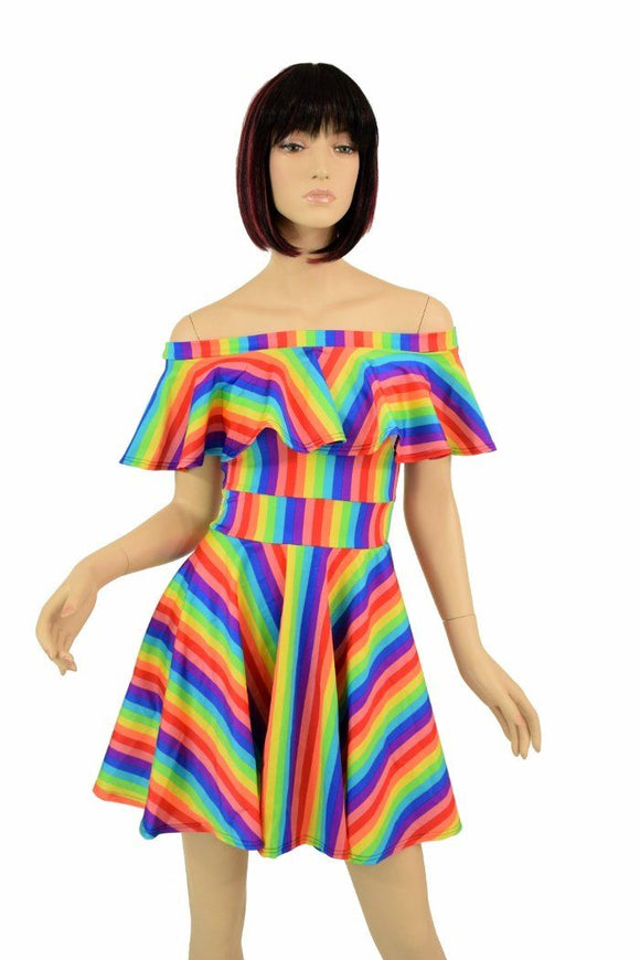 Off Shoulder Skater Dress - Coquetry Clothing