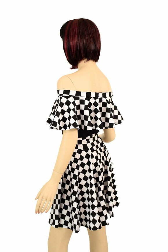 Off Shoulder Skater Dress - Coquetry Clothing