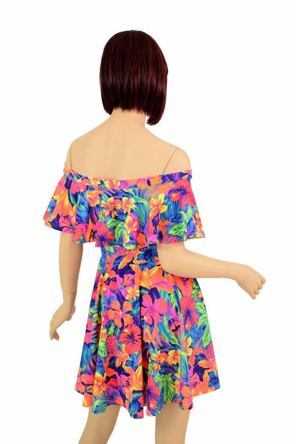 Off Shoulder Skater Dress - Coquetry Clothing
