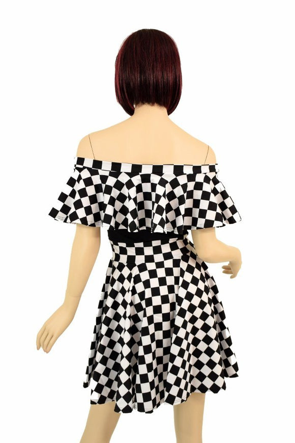 Off Shoulder Skater Dress - Coquetry Clothing