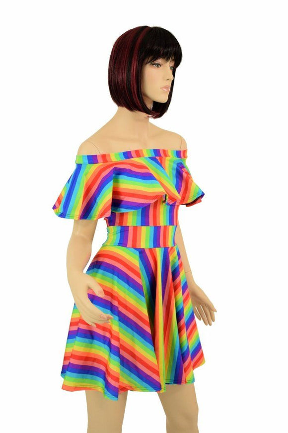 Off Shoulder Skater Dress - Coquetry Clothing