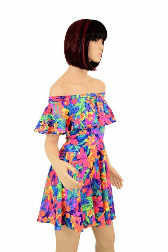 Off Shoulder Skater Dress - Coquetry Clothing