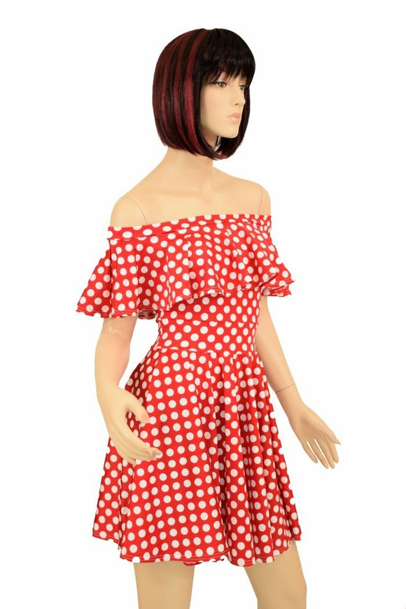 Off Shoulder Skater Dress - Coquetry Clothing