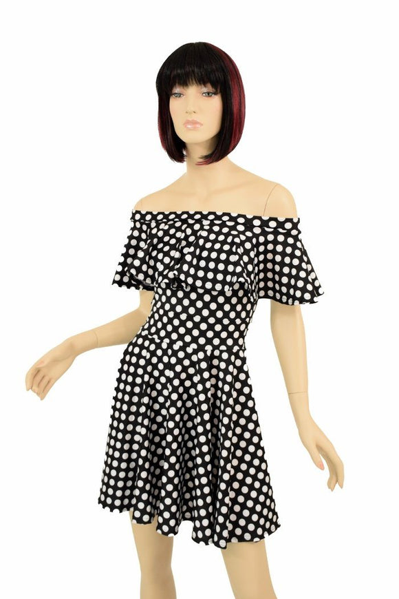 Off Shoulder Skater Dress - Coquetry Clothing