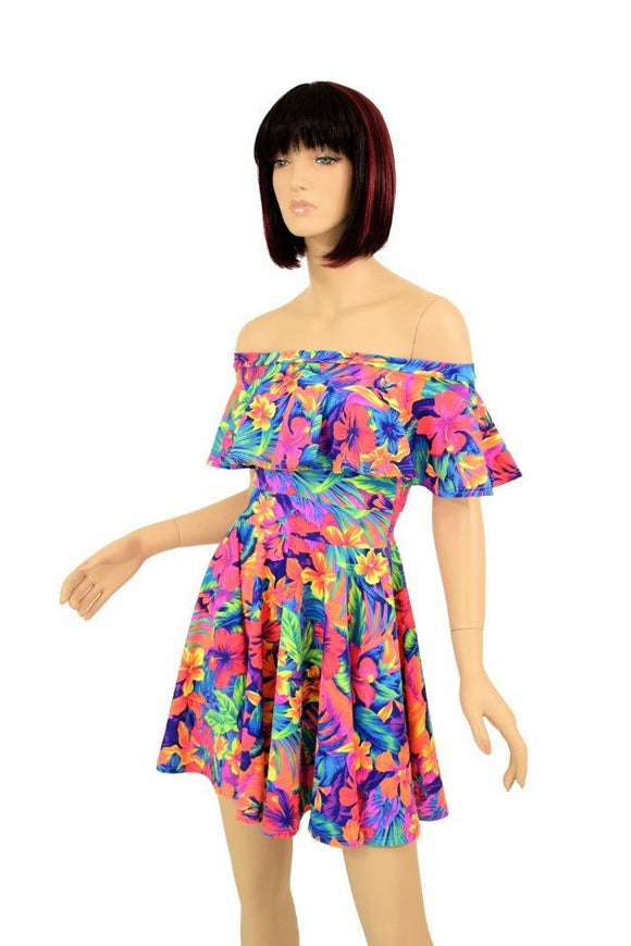 Off Shoulder Skater Dress - Coquetry Clothing
