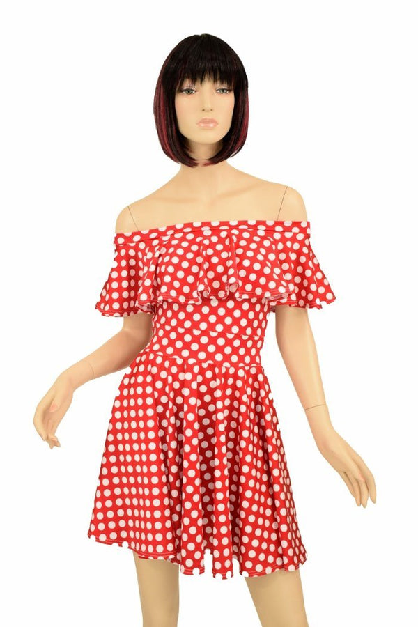 Off Shoulder Skater Dress - 2