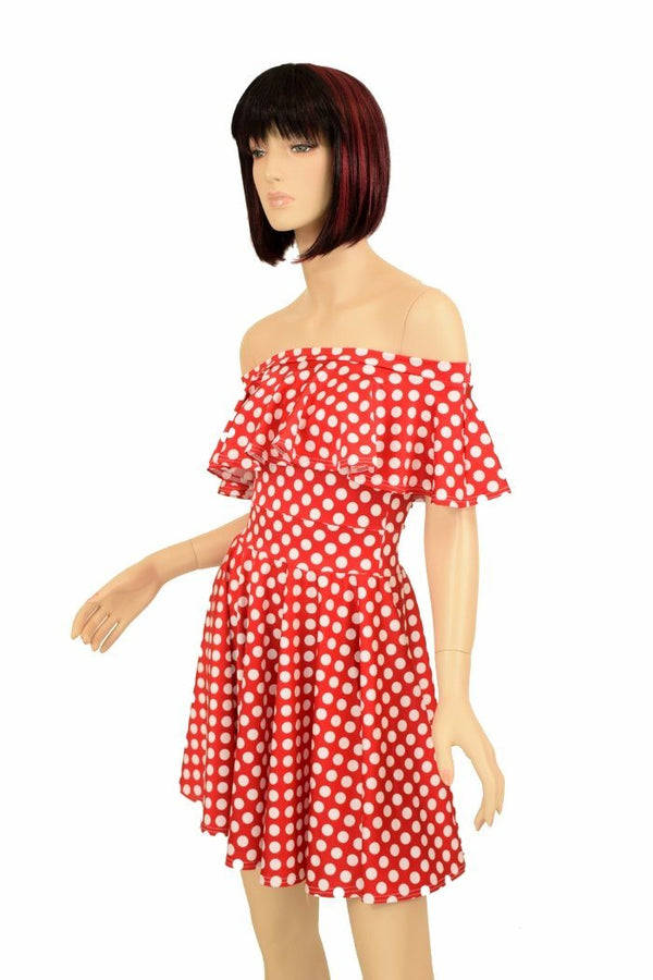 Off Shoulder Skater Dress - 1