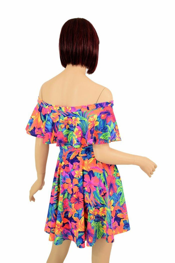 Off Shoulder Skater Dress - 3
