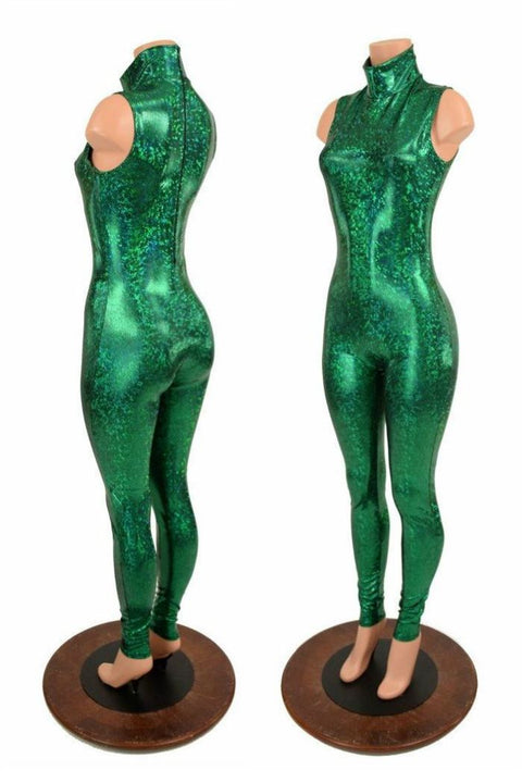 Green Kaleidoscope Turtle Neck Catsuit - Coquetry Clothing