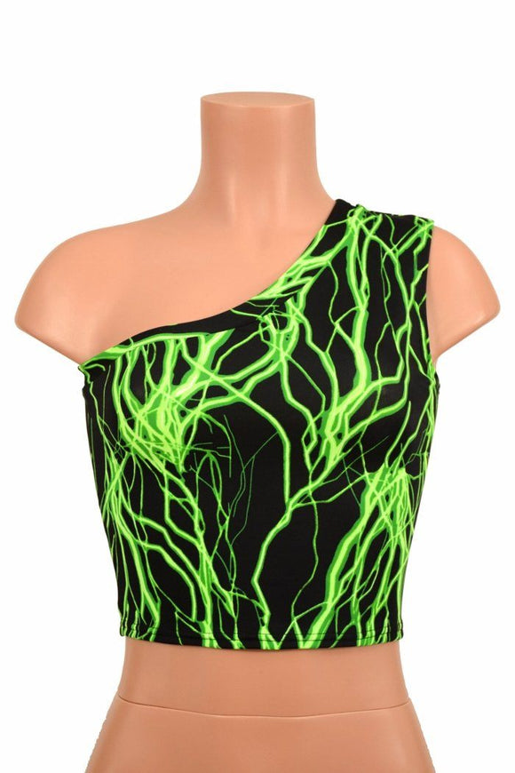 One Shoulder Crop Top - Coquetry Clothing