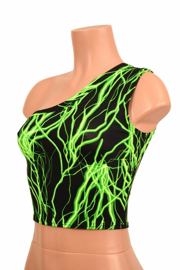 One Shoulder Crop Top - Coquetry Clothing