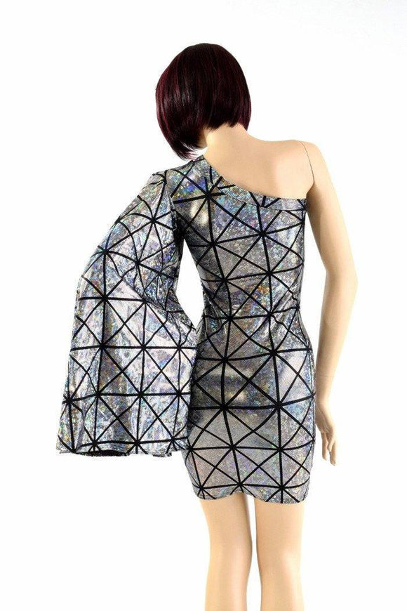One Shoulder Fan Sleeve Dress - Coquetry Clothing
